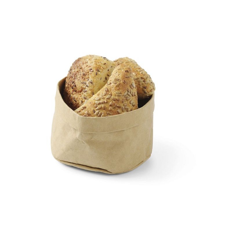 Sacchetto per pane in carta scura con finestra
