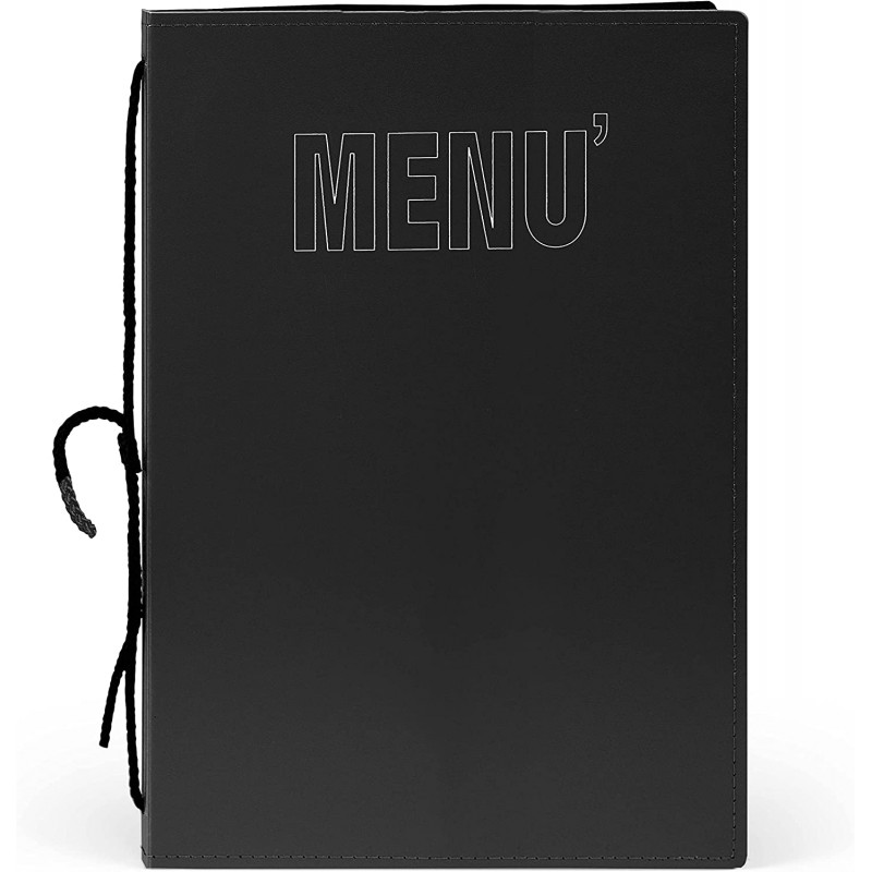 Porta Menu ristorante nero (per A4, confezione da 12), 225mm x